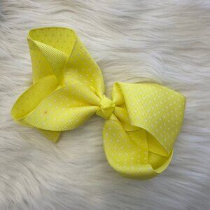 Lemon Yellow 6" Polka Dot Boutique Bow  4B2334  Handmade NWT Boutique